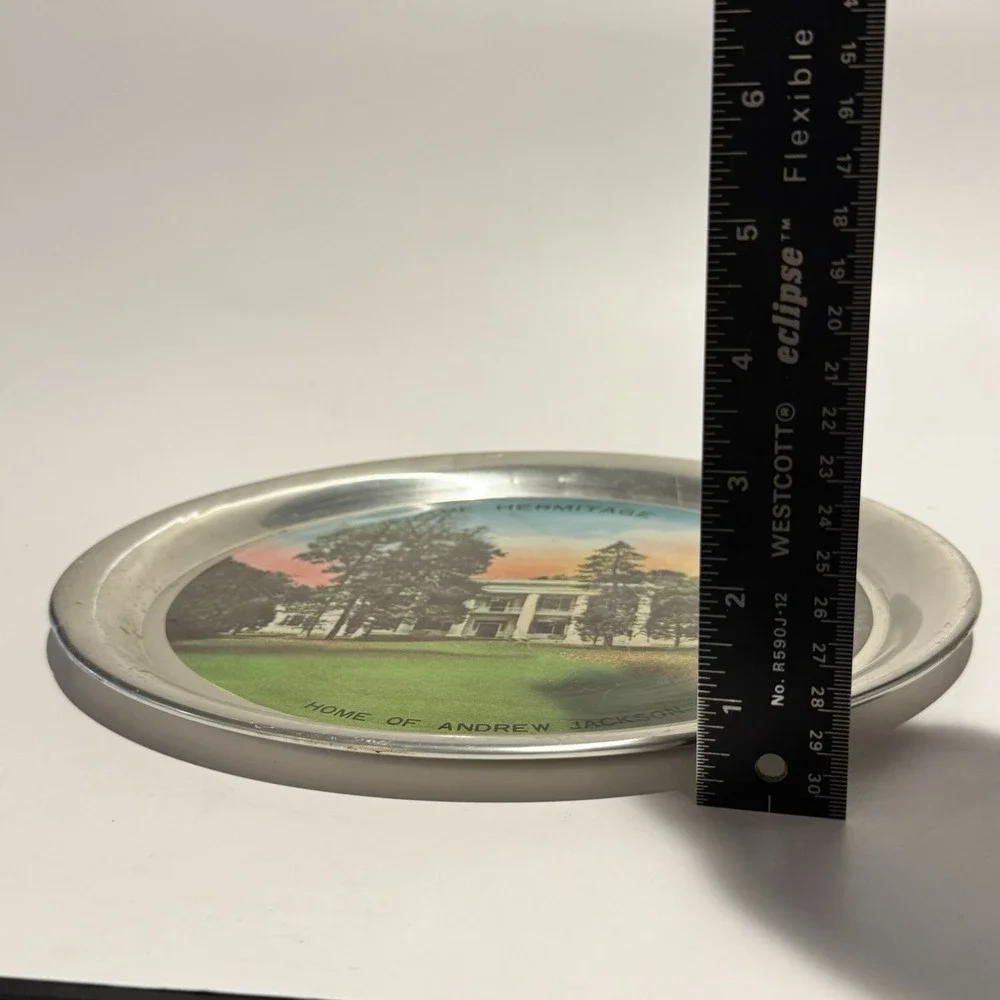 Vintage Souvenir Tin Tray of President Andrew Jackson's Home The Hermitage Tenn‎